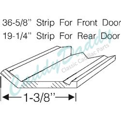 1941 Cadillac Series 60 Special 4-Door Sedan Front And Rear Door Bottom Rubber Weatherstrip Set (4 Pieces) REPRODUCTION Free Shipping In The USA