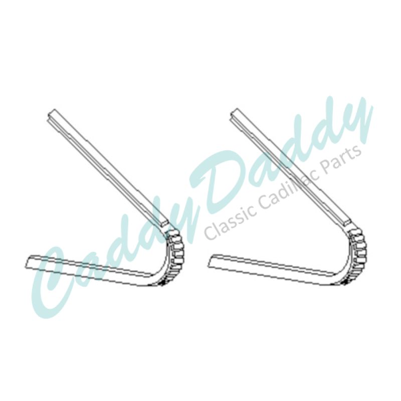 1940 1941 Cadillac (See Details) Rear Vent Window Rubber Weatherstrips 1 Pair REPRODUCTION Free Shipping In The USA 