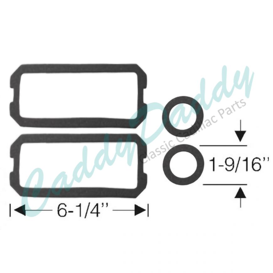 1941 Cadillac Parking Light Rubber Gasket Set (4 Pieces) REPRODUCTION Free Shipping In The USA 