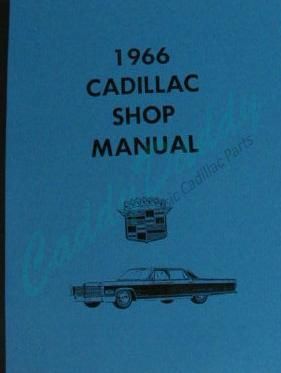 1966 Cadillac Shop Manual REPRODUCTION Free Shipping In The USA