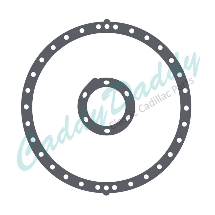 1949 1950 1951 1952 1953 1954 1955 Cadillac Hydramatic Transmission Flywheel Torus Cover Gaskets (2 Pieces) REPRODUCTION Free Shipping In The USA
