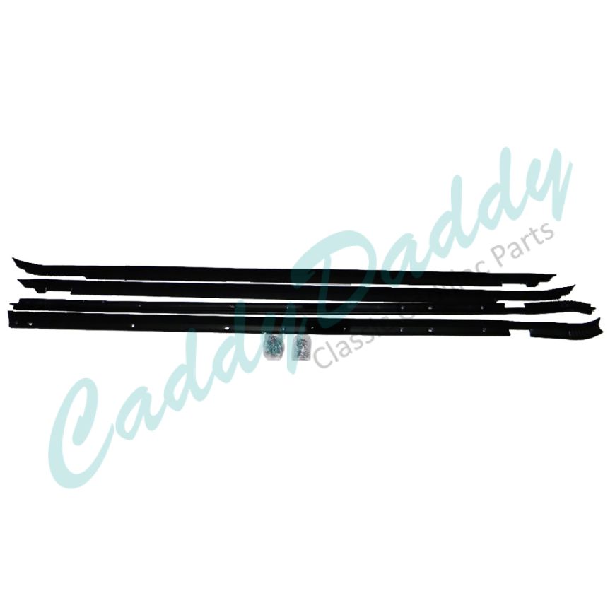 1977 1978 1979 Cadillac Fleetwood Brougham Front Door Window Sweep Set (4 Pieces) REPRODUCTION Free Shipping In The USA