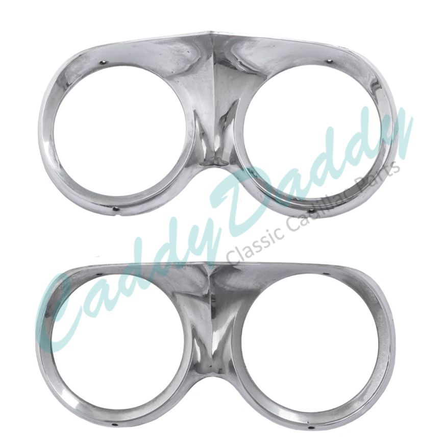 1959 1960 Cadillac Chrome Headlight Bezel 1 Pair USED Free Shipping In The USA