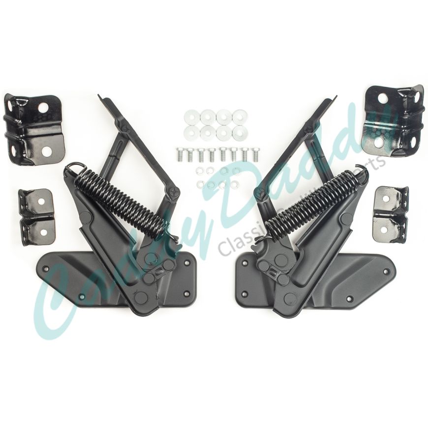 1961 1962 Cadillac Series 75 Limousine and Commercial Chassis Hood Hinges 1 Pair REFURBISHED