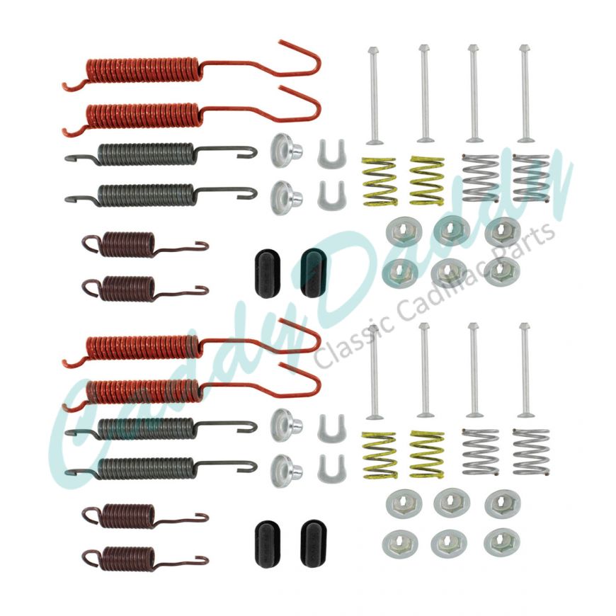 1960 Cadillac Drum Brake Front And Rear Hardware Kit (52 Pieces) REPRODUCTION Free Shipping In The USA