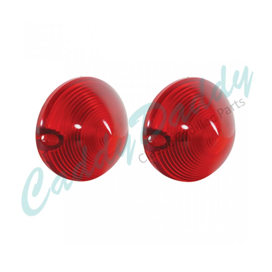 1957 Cadillac (EXCEPT 2-Door Eldorado Models) Tail Light Lenses 1 Pair REPRODUCTION Free Shipping In The USA  