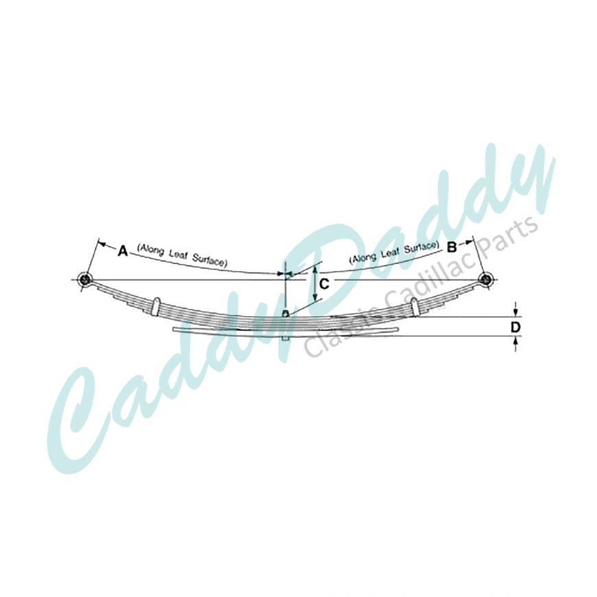 1954 1955 Cadillac (See Details) Rear Leaf Springs 1 Pair REPRODUCTION