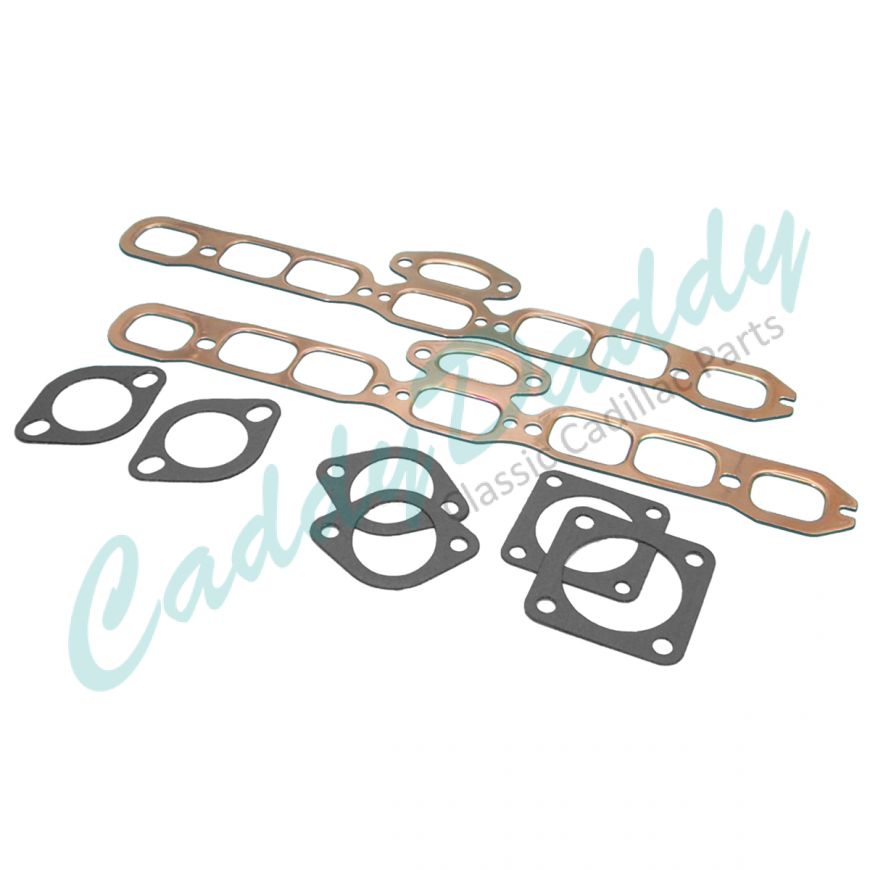 1937 1938 1939 1940 1941 1942 1946 1947 1948 Cadillac (See Details) Intake and Exhaust Copper Manifold Gasket Set (8 Pieces) REPRODUCTION Free Shipping In The USA
