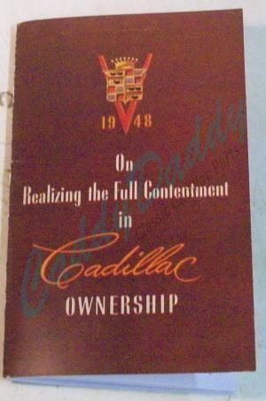 1948 Cadillac Owners Manual  REPRODUCTION Free Shipping In The USA