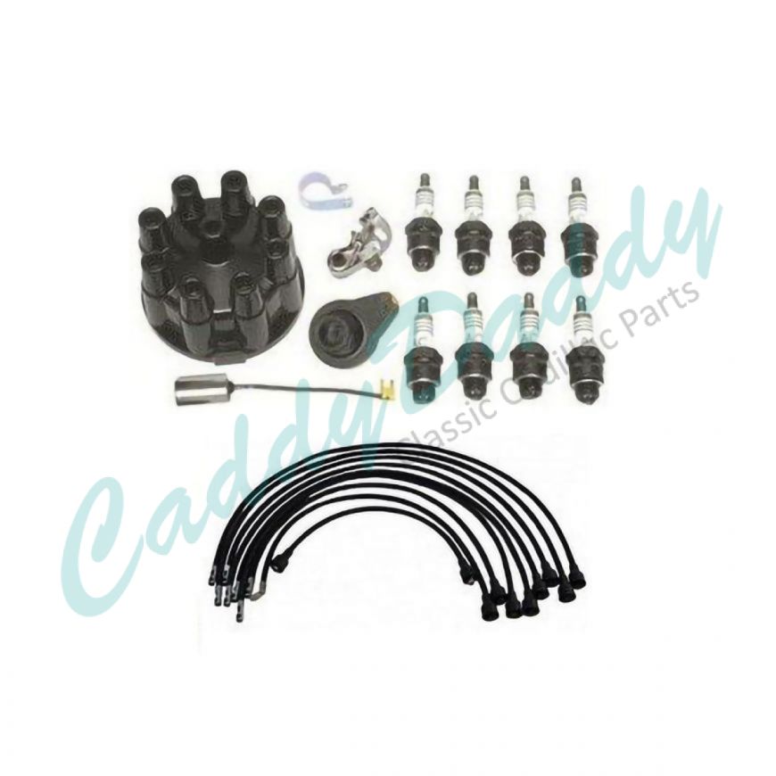 1955 Cadillac Deluxe Tune Up Kit With Spark Plug Wires (20 Pieces) REPRODUCTION Free Shipping In The USA