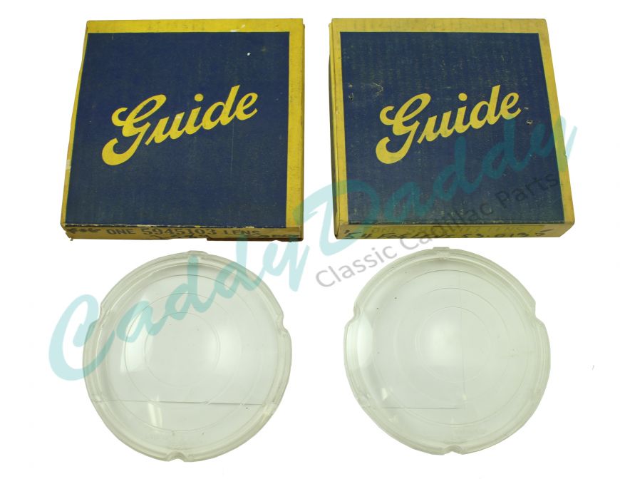 1954 Cadillac Fog Light Lenses 1 Pair NOS Free Shipping In The USA