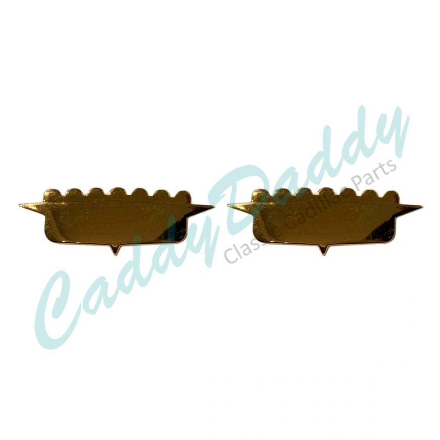 1954 Cadillac Eldorado Exterior Door Emblem Gold Crest Reproduction 1 Pair Free Shipping In The USA