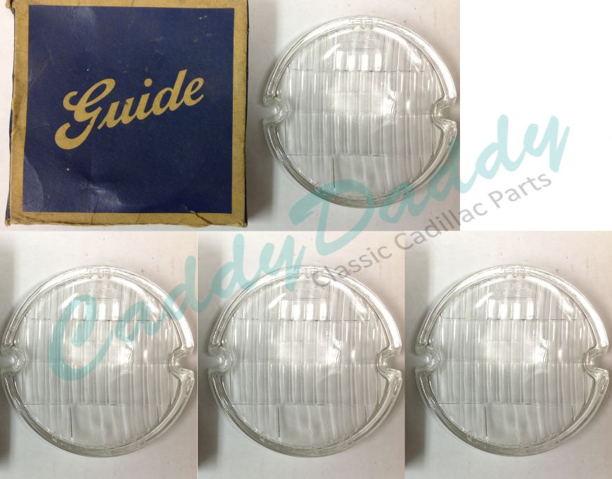 1957 Cadillac Glass Fog Lens Set (4 Pieces) NOS Free Shipping In The USA