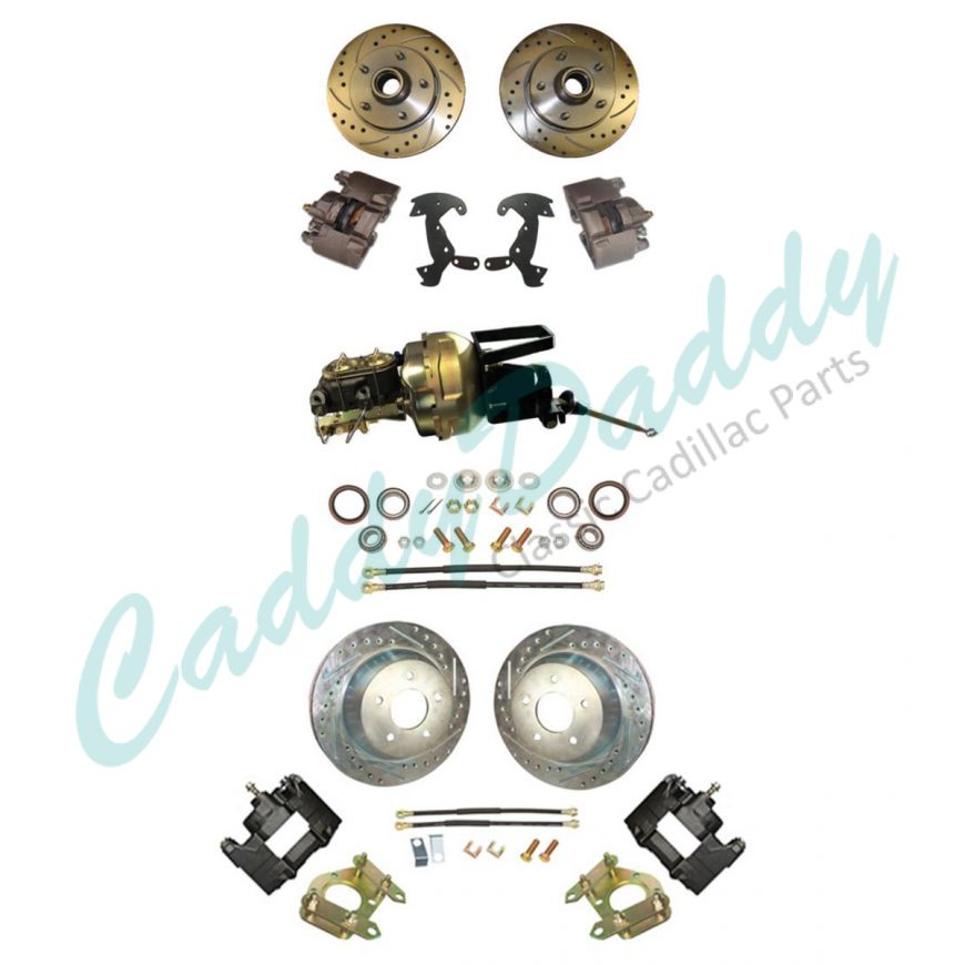 1957 Cadillac Front and Rear Disc Brake Conversion Kit With Booster and Master Cylinder NEW