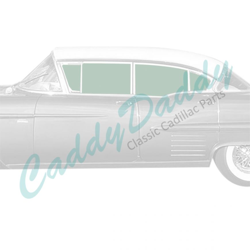 1958 Cadillac 4-Door (See Details) Glass Set (8 Pieces) REPRODUCTION Free Shipping In The USA