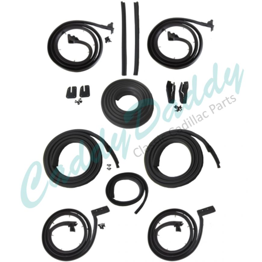 1963 1964 Cadillac Fleetwood Series 60 Special Advanced Rubber Weatherstrip Kit (14 Pieces) REPRODUCTION Free Shipping In The USA