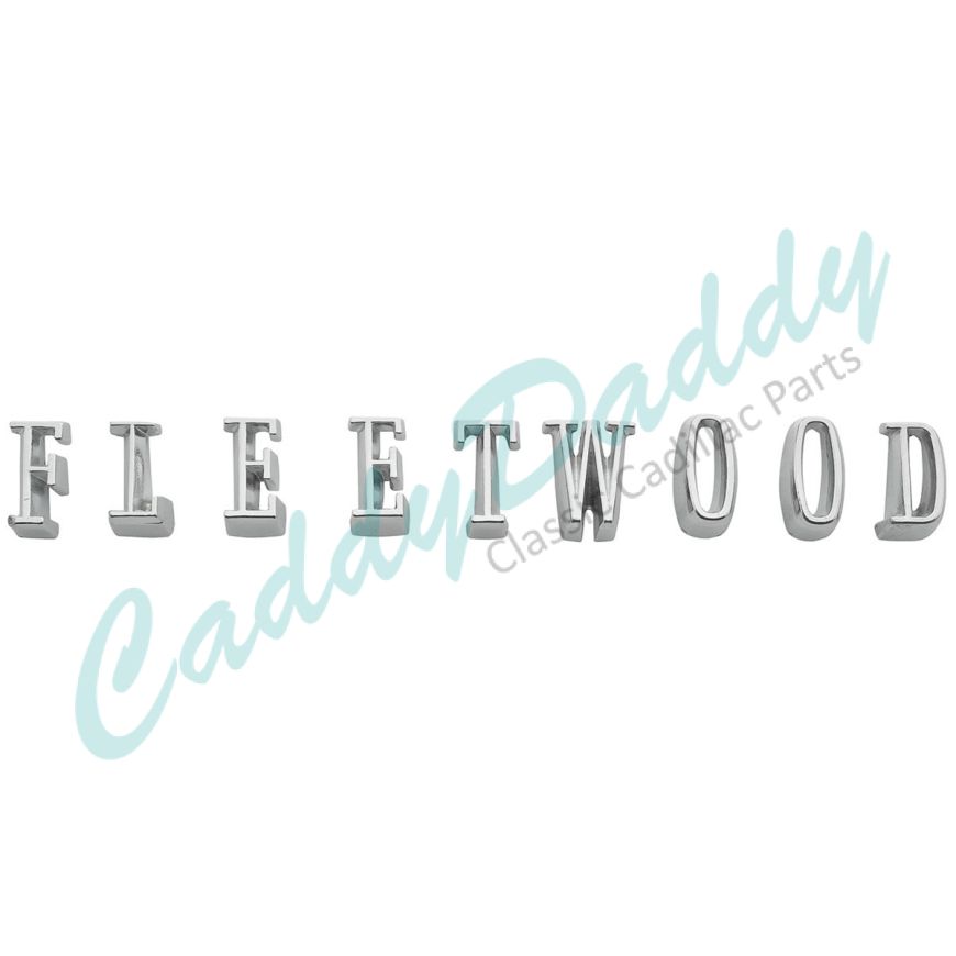 1965 1966 1967 1968 1969 1970 Cadillac (See Details) "Fleetwood" Front Fender Letters REPRODUCTION Free Shipping In The USA 
