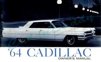 1964 Cadillac Owners Manual REPRODUCTION Free Shipping In The USA 