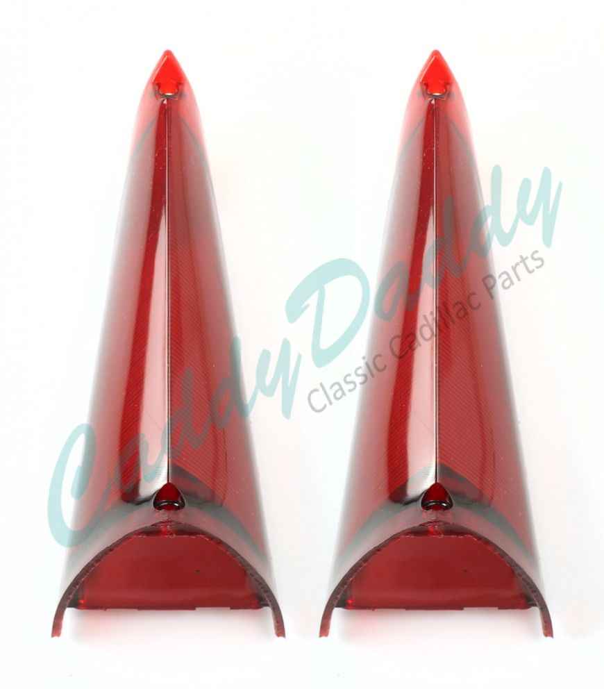 1964 Cadillac Tail Light Fin Lenses 1 Pair REPRODUCTION Free Shipping In The USA
