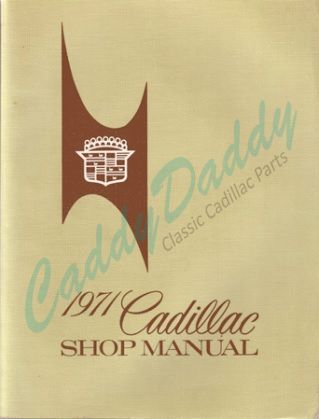 1971 Cadillac Shop Manual REPRODUCTION Free Shipping In The USA
