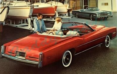 1976 Cadillac Eldorado Convertable Dealership Post Card NOS