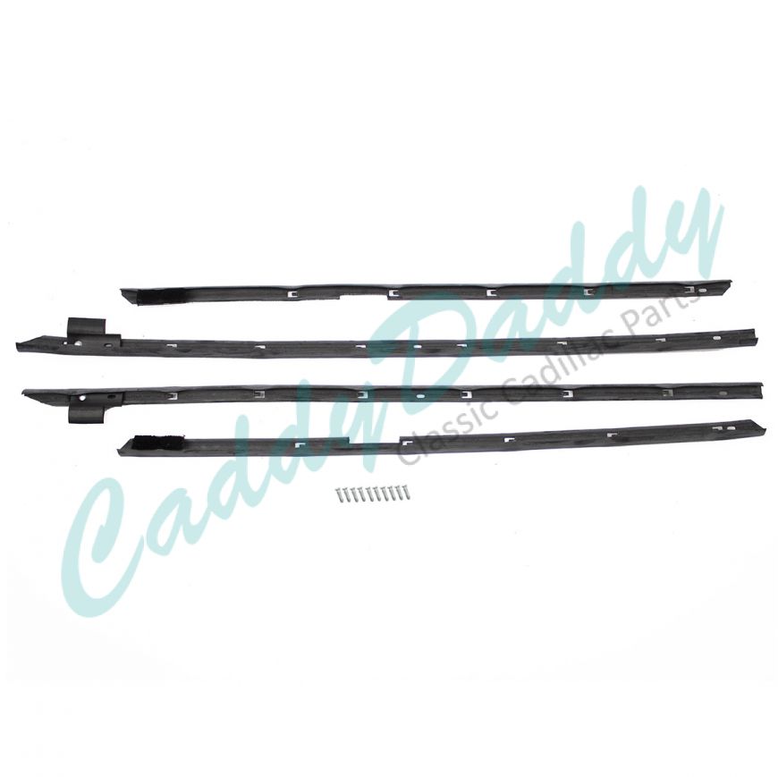 1966 Cadillac Fleetwood Brougham Outer Window Sweep Set (4 Pieces) REPRODUCTION Free Shipping In The USA
