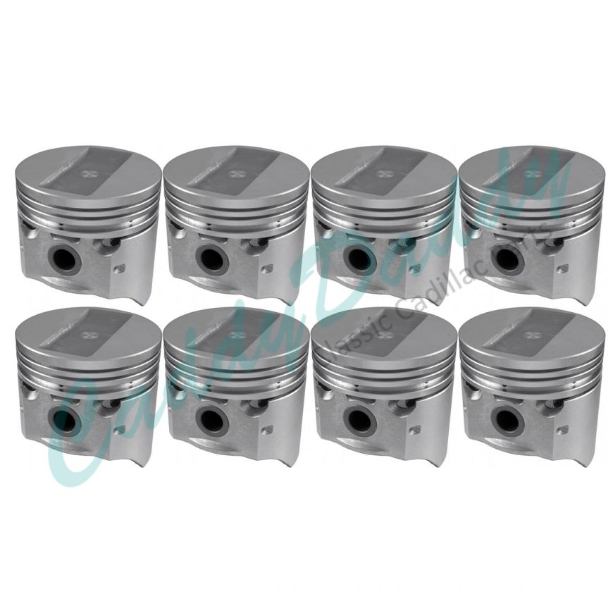 1964 1965 1966 1967 Cadillac 429 Engine Piston Set (8 Pieces) REPRODUCTION Free Shipping In The USA