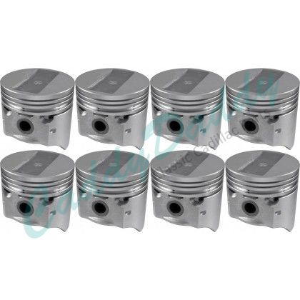 1937 1938 1939 1940 Cadillac Lasalle 322 Engine Piston Set (8 Pieces) Reproduction Free Shipping In The USA