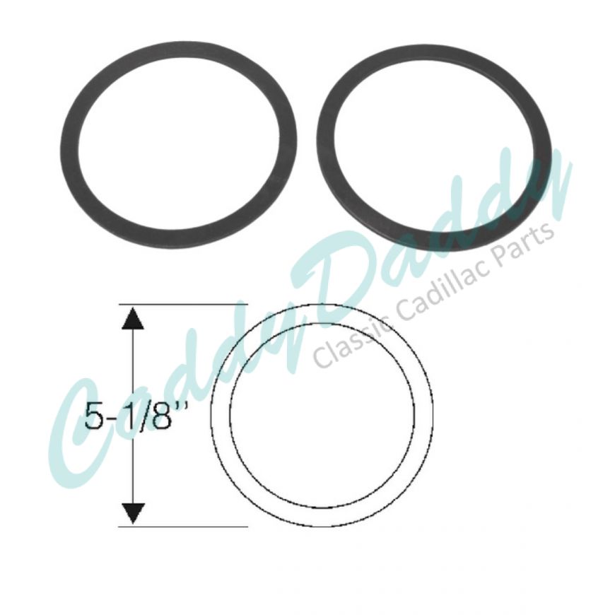 1950 1951 1952 Cadillac Fog Light Lens To Reflector Gaskets 1 Pair REPRODUCTION Free Shipping In The USA