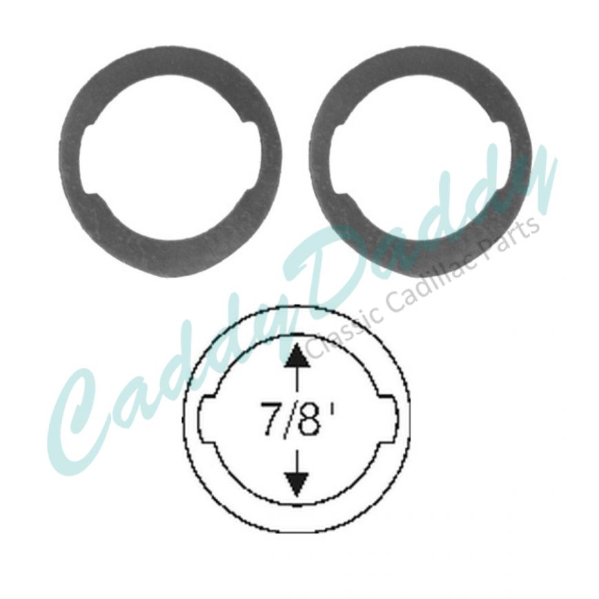 1959 1960 1961 1962 1963 1964 1965 1966 1967 1968 1969 1970 1971 1972 1972 1973 Cadillac Door Lock Cylinder Gasket 1 Pair REPRODUCTION