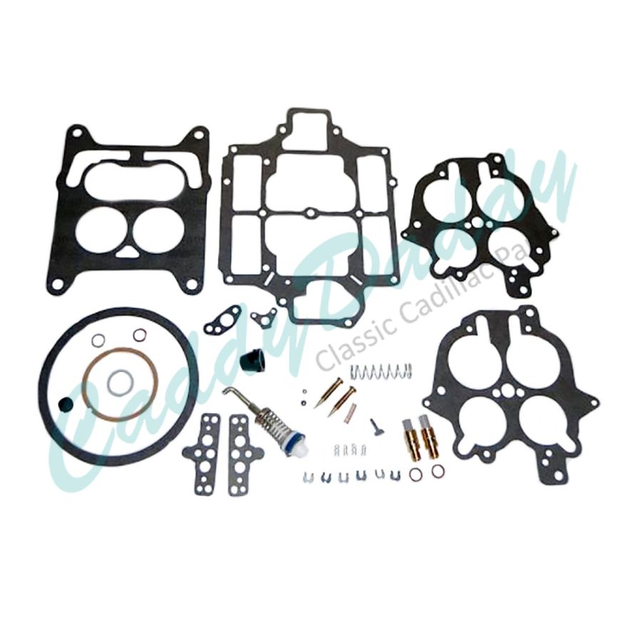 1957 1958 1959 1960 1961 1962 1963 1964 1965 1966 Cadillac 4GC 4-Barrel Carburetor Rebuild Kit With Accelerator Pump REPRODUCTION Free Shipping In The USA 