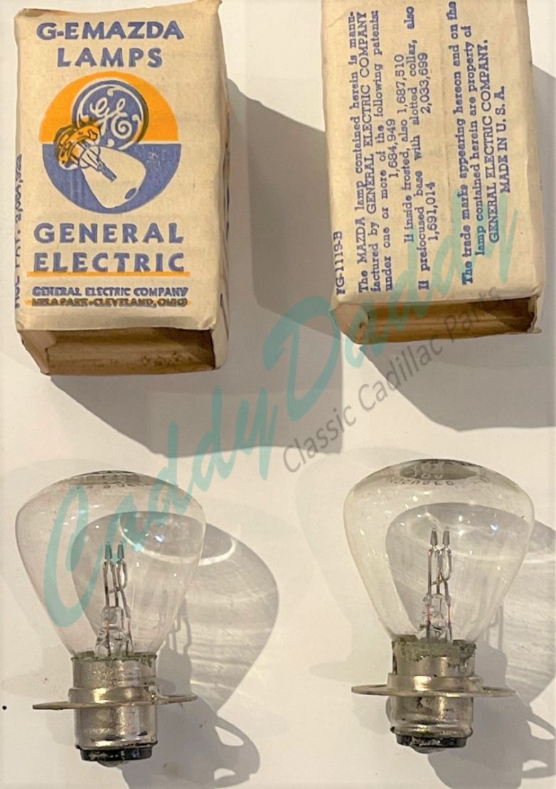 1934 1935 1936 1937 1938 1939 Cadillac Headlight Bulb 1 Pair New Old Replacement Stock Free Shipping In The USA