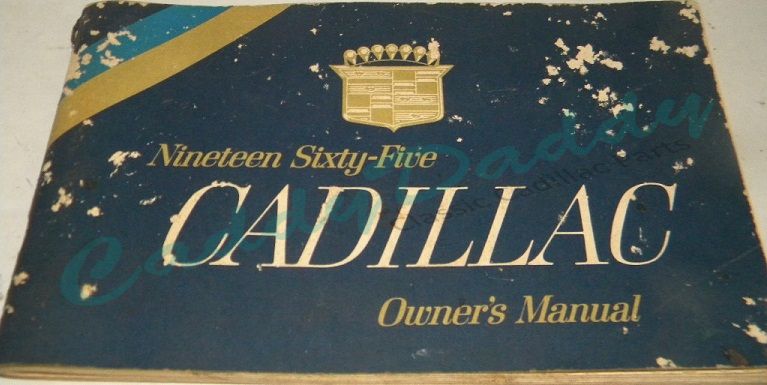 1965 Cadillac Owners Manual - Original USED Free Shipping In The USA