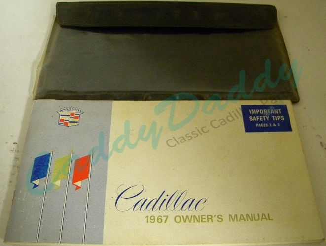1967 Cadillac Owners Manual - Original  USED Free Shipping In The USA


