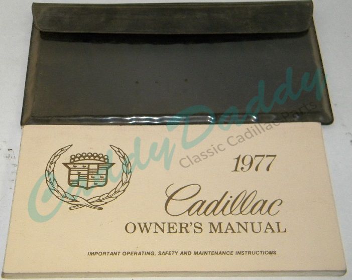 1977 Cadillac Deville Owners Manual  Original
