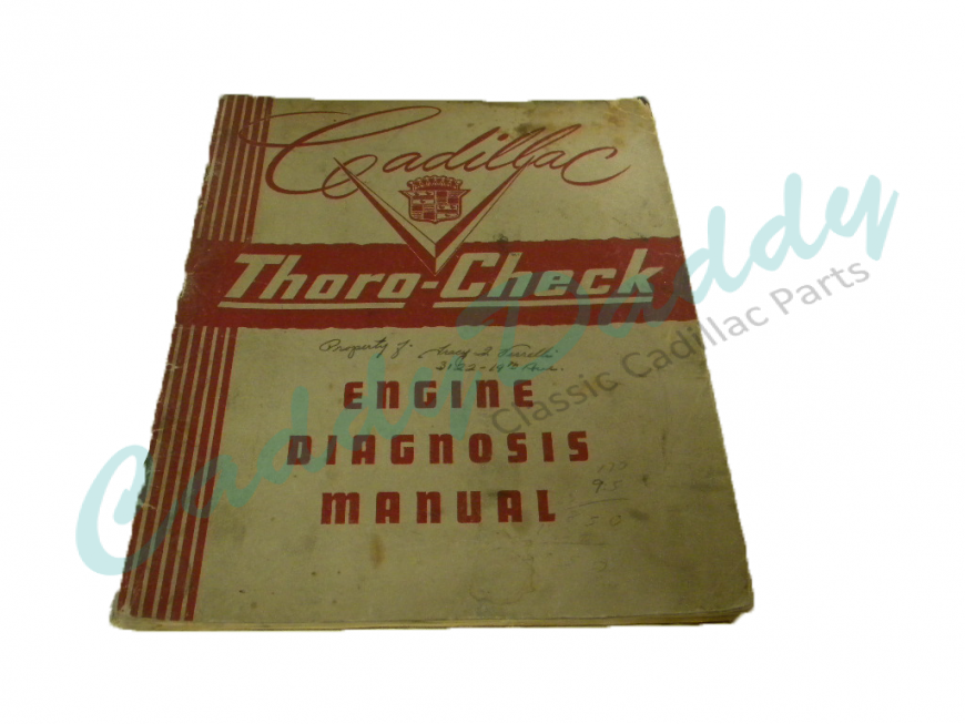 1949 Original Cadillac Engine Diagnosis Manual USED Free Shipping In The USA