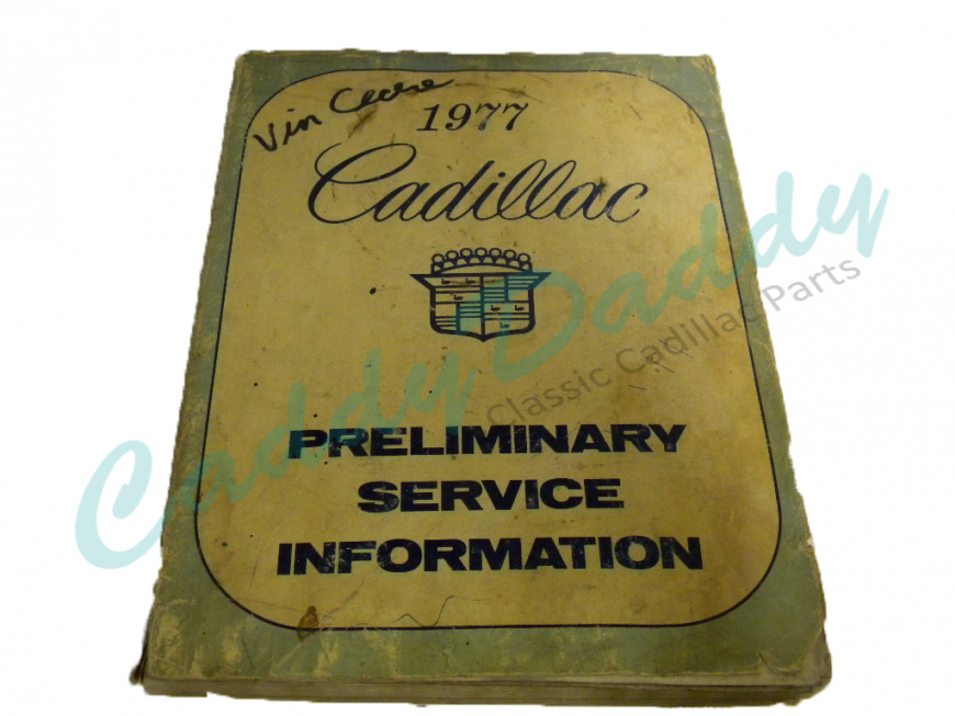 1977 Cadillac Preliminary Service Information Original USED Free Shipping In The USA