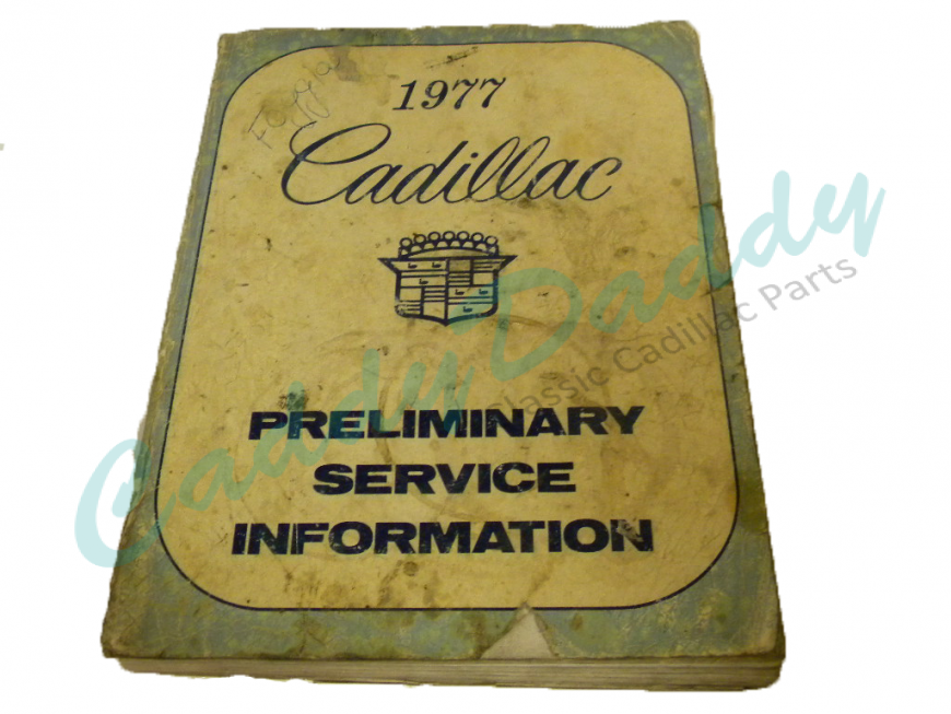 1977 Cadillac Preliminary Service Information Original USED Free Shipping In The USA