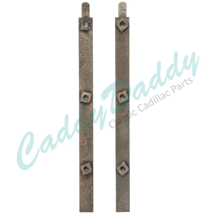 1959 1960 Cadillac Hood Hinge Fastener Strips 1 Pair USED Free Shipping In The USA