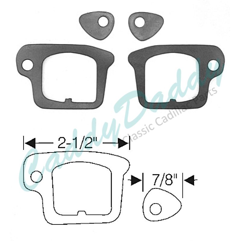 1971 1972 1973 1974 1975 1976 1977 1978 1979 Cadillac Exterior Door Handle Gasket Set (4 Pieces) REPRODUCTION