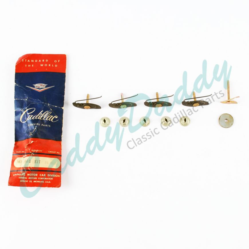 1959 1960 Cadillac Top Front Fender Molding Clips and Hardware Kit 11 Pieces NOS Free Shipping In The USA