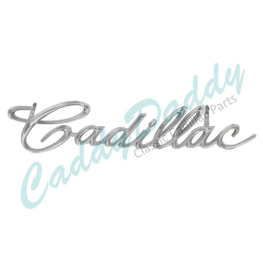 1962 1963 1964 1965 Cadillac (See Details) Front Grille Script Emblem (Late Style) USED Free Shipping In The USA