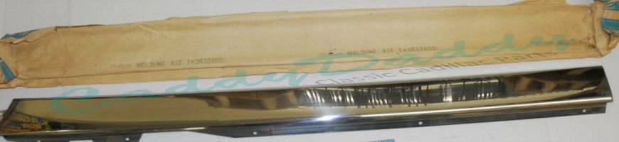 1965 Cadillac Eldorado And Fleetwood Series 60 Special Right Passenger Side Lower Rear Quarter Rocker Extension Molding NOS