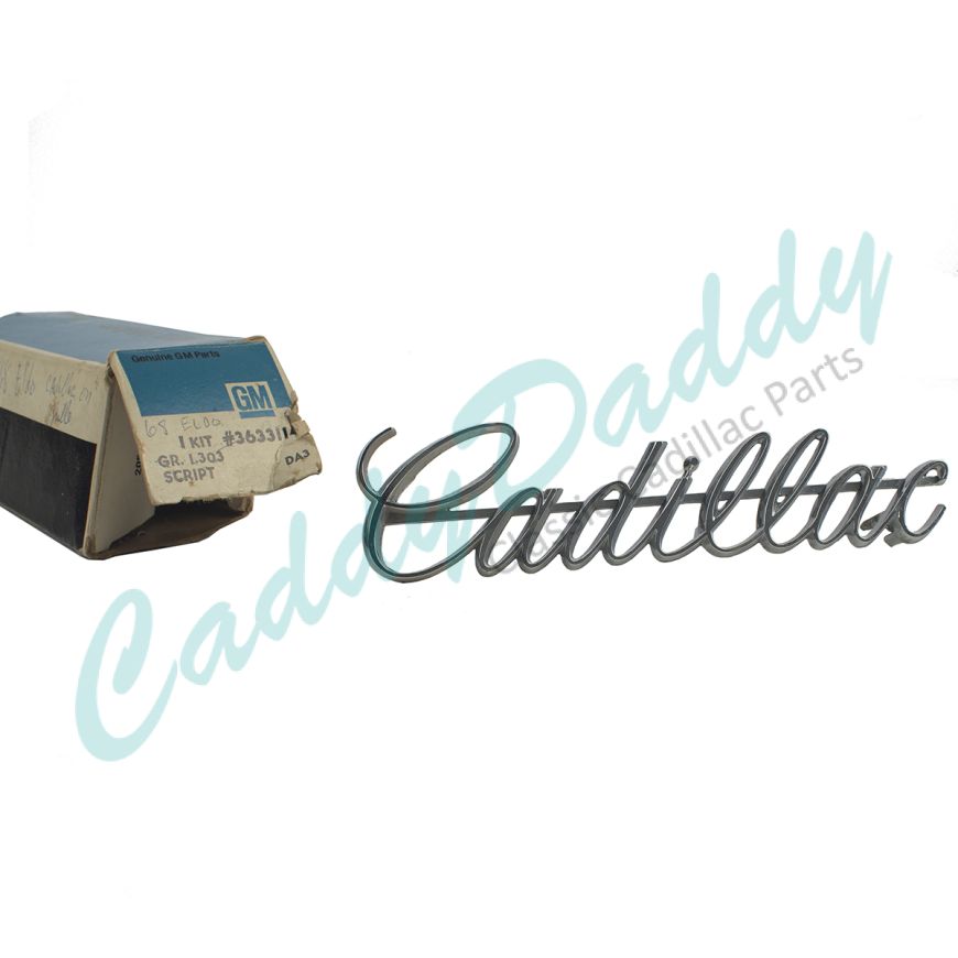 1968 Cadillac Eldorado Grille Script NOS Free Shipping In The USA