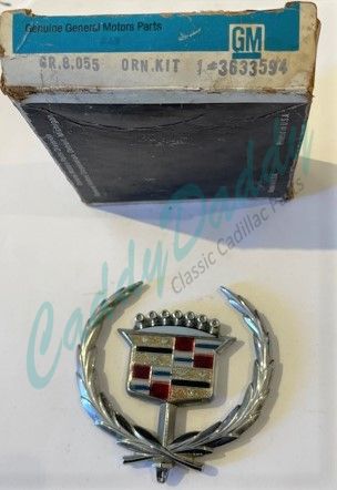 1971 1972 1973 1974 1975 1976 1977 1978 CADILLAC ELDORADO AND FLEETWOOD (SEE DETAILS) HOOD EMBLEM NOS With Box FREE SHIPPING IN THE USA