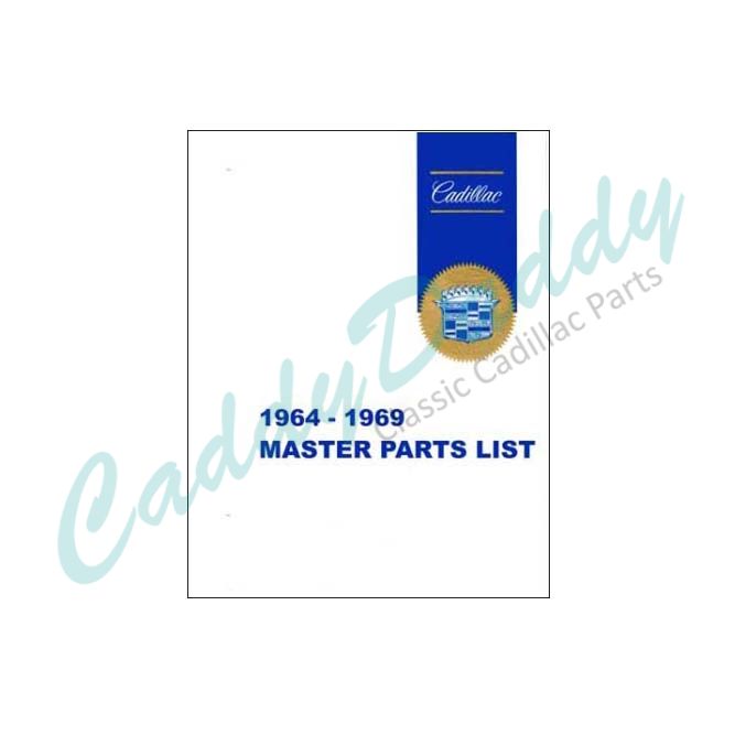 1964 1965 1966 1967 1968 1969 Cadillac Master Parts List CD REPRODUCTION Free Shipping In The USA