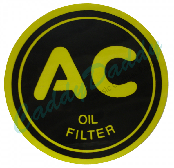 1937 1938 1939 1940 1941 1942 1946 1947 Cadillac Oil Filter Decal (2 1/4 Inches) REPRODUCTION