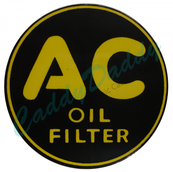 1937 1938 1939 1940 1941 1942 1946 1947 Cadillac Oil Filter Decal 2 " REPRODUCTION