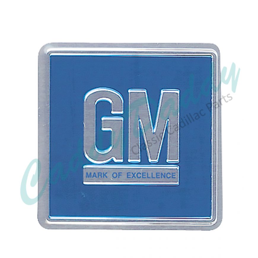 1967 1968 1969 1970 Cadillac GM Mark Of Excellence Metal Door Plate Tire Pressure Decal REPRODUCTION