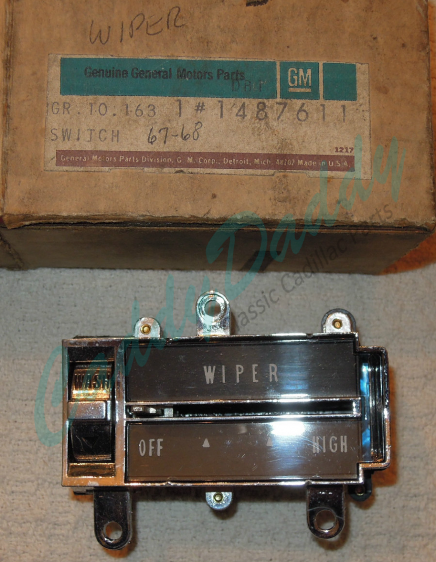 1967 1968 Cadillac Wiper Switch NOS Free Shipping In The USA.